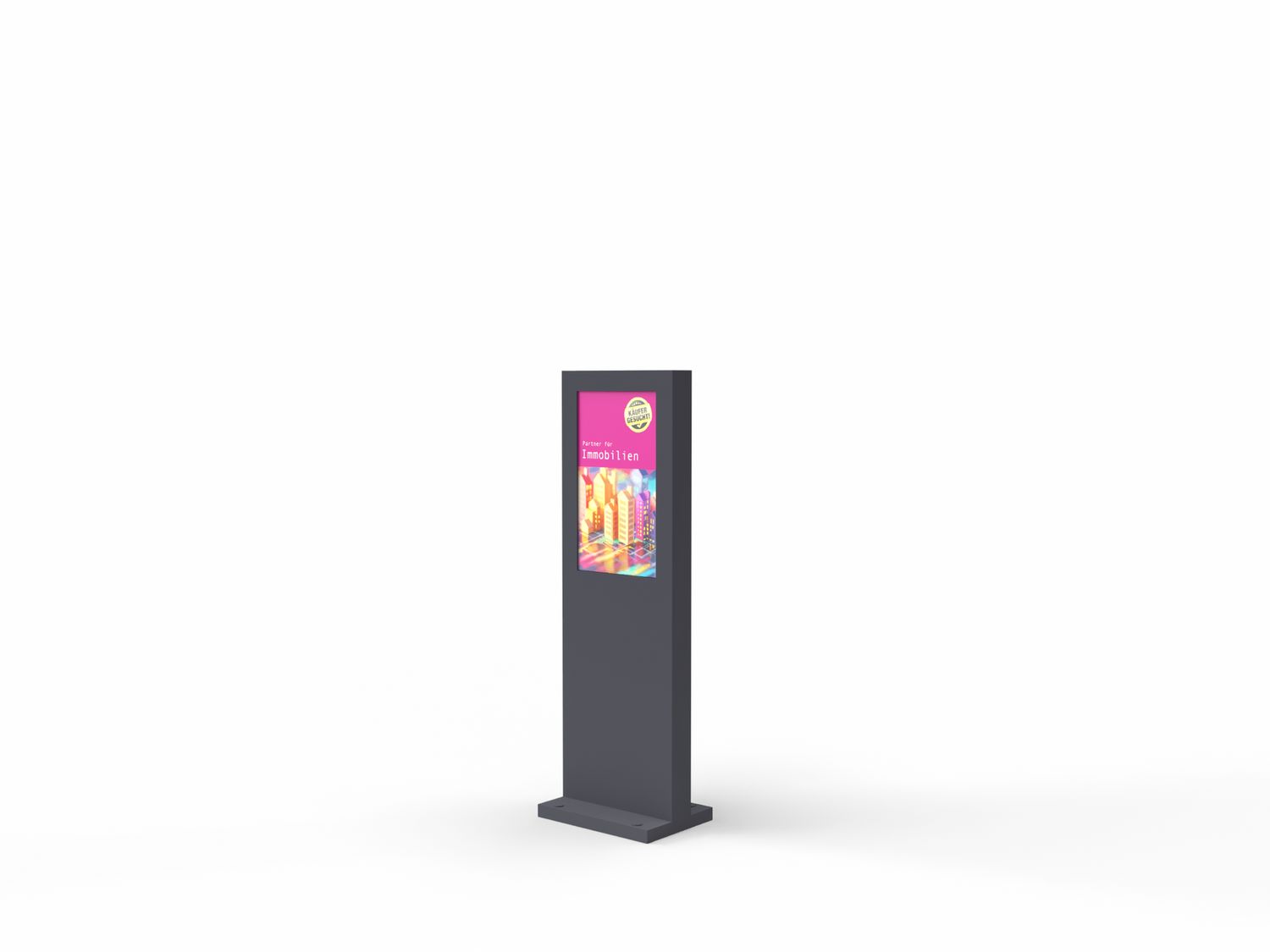 Digital Signage Outdoor-Stele, Monitor 32"