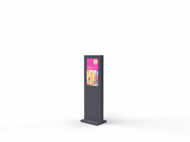 Digital Signage Outdoor-Stele, Monitor 32"