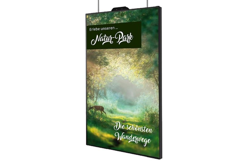 Digital Signage – Helle Monitore für Schaufenster, 75"