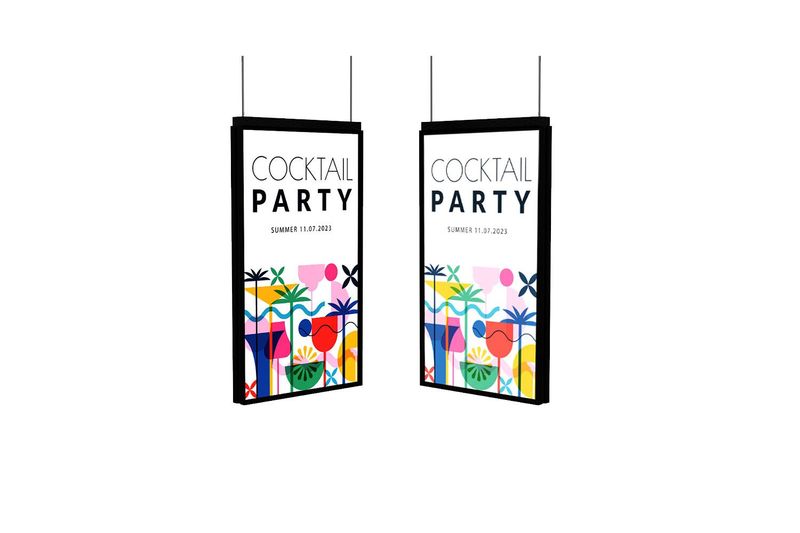 Digital Signage – Doppelmonitore für Schaufenster u. Verkaufsraum (3000/700 cd/m²) 43"