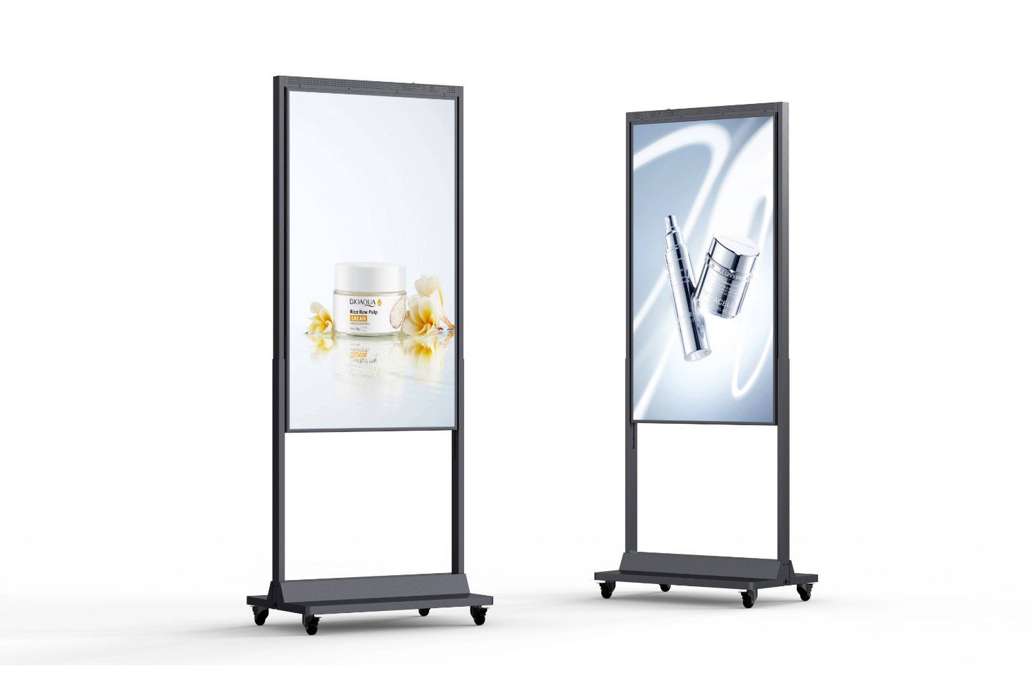 Digital Signage – Helle Monitore für Schaufenster mit Ständer, 43"