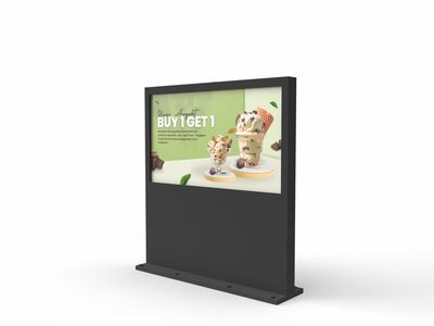 Digital Signage Outdoor-Stele, Landscape Monitor, 86"