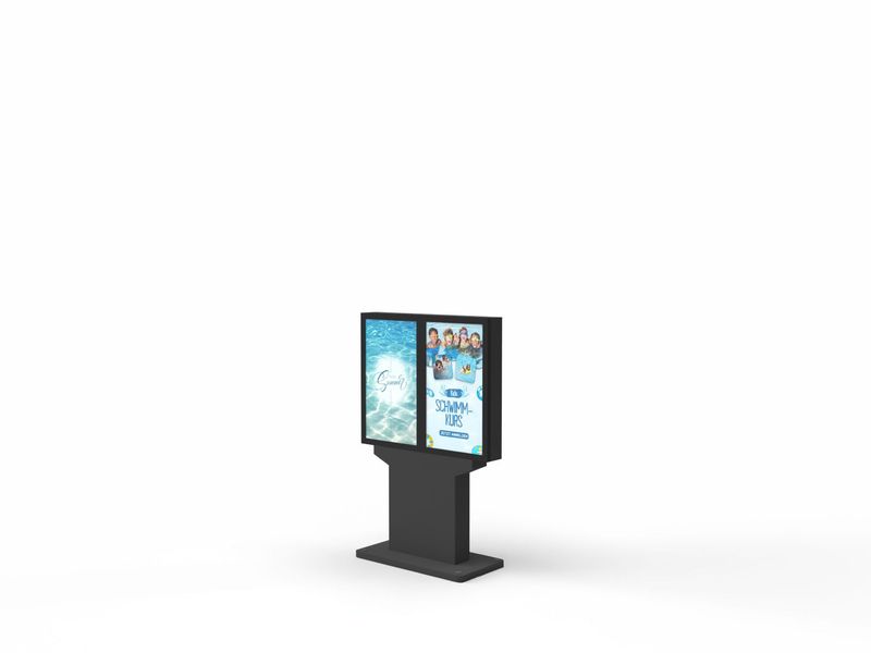 Digital-Signage-Stelen - SLIM ART 2er Display Outdoor 32"