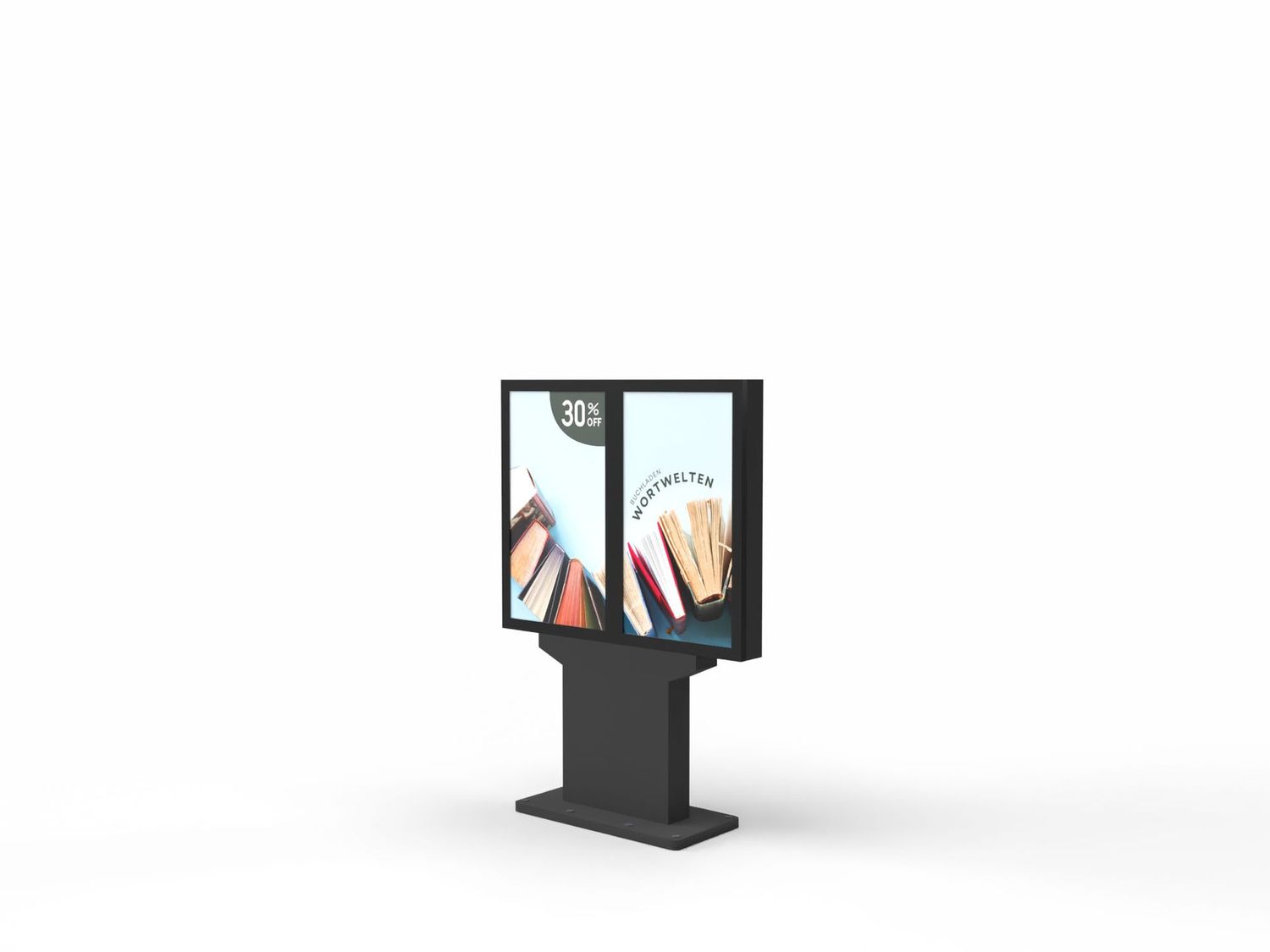 Digital-Signage-Stelen - SLIM ART 2er Display Outdoor 43