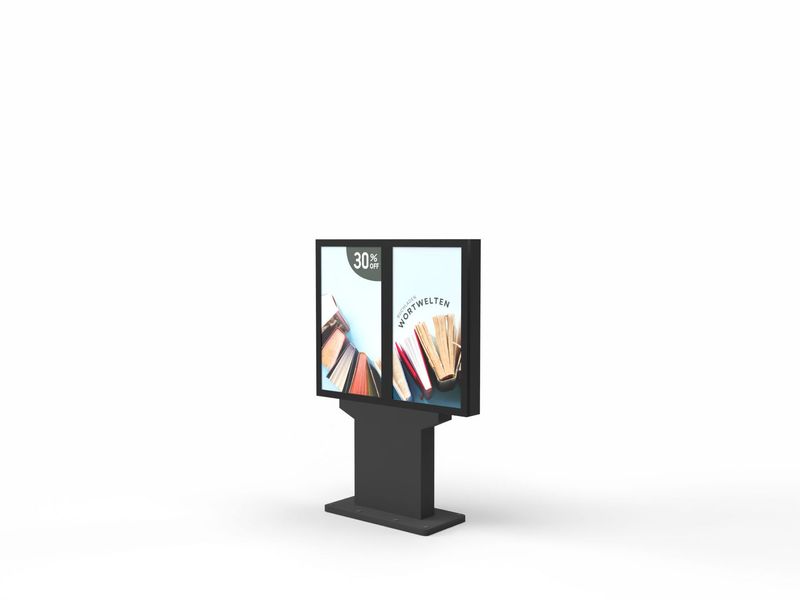 Digital-Signage-Stelen - SLIM ART 2er Display Outdoor 43"