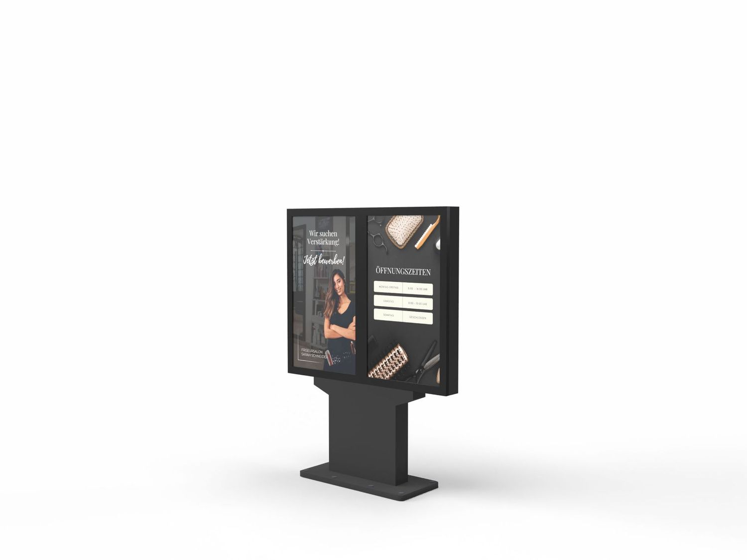 Digital-Signage-Stelen - SLIM ART 2er Display Outdoor 49