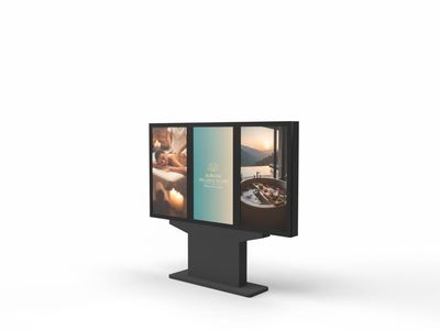 Digital-Signage-Stelen - SLIM ART 3er Display Outdoor 49 Digital-Signage-Stelen - SLIM ART 3er Display Outdoor 49"
