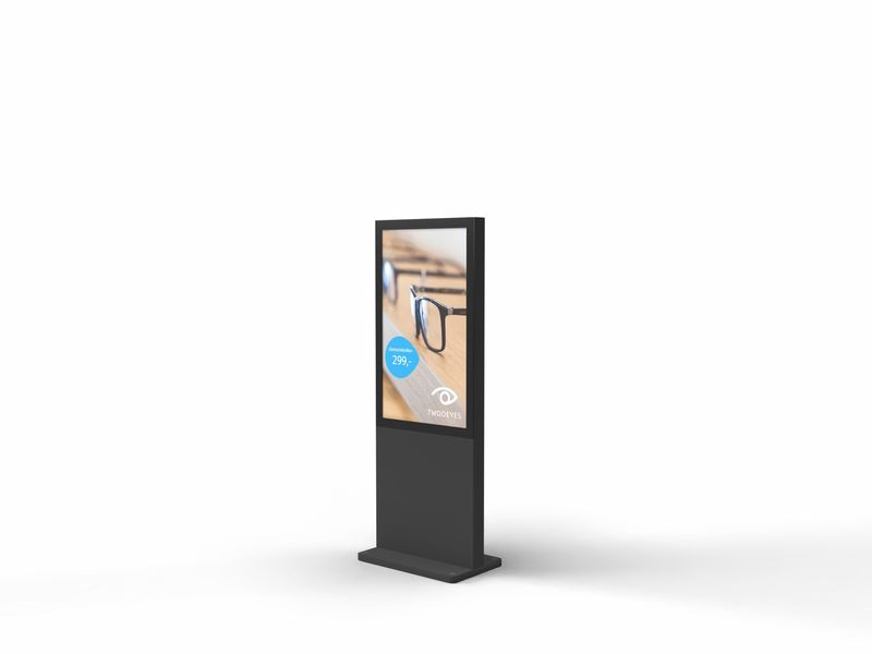 Digital-Signage-Stelen - SLIM Outdoor 49 Digital-Signage-Stelen - SLIM Outdoor 49" mit Touchdisplay