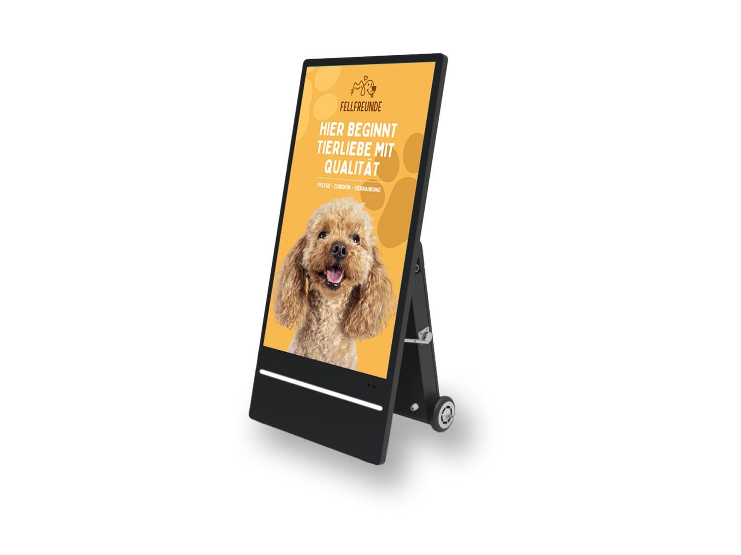 Digital-Signage Mobile Outdoor-Stele, Monitor 55