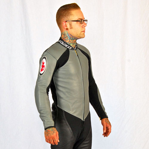 Gray NJK Race Ready Leathers