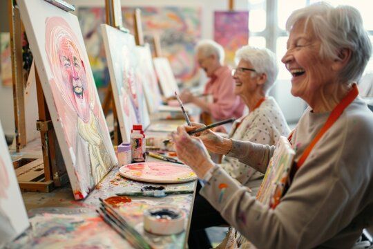 Senior Socials Paint Night — Atria Canyon Meadows
