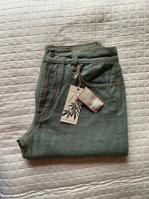 Jeans cinque tasche - modello 501 - canapa - color verde salvia