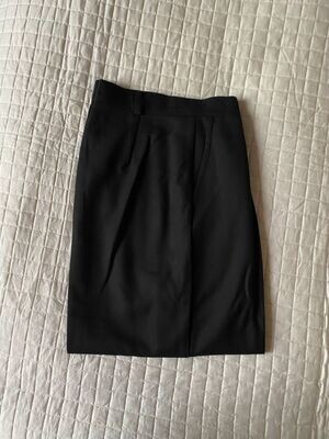 Pantalone modello classico con pence - 100% lana di vigogna - colore nero