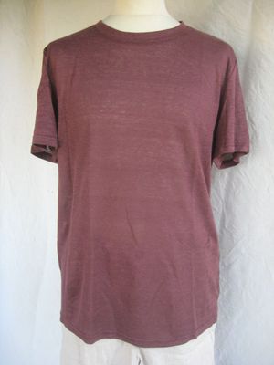 Maglietta "Oslo"  - manica corta - cioccolato - canapa
