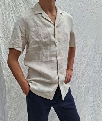 Camicia "Grecia" - 100% lino - colore Sabbia