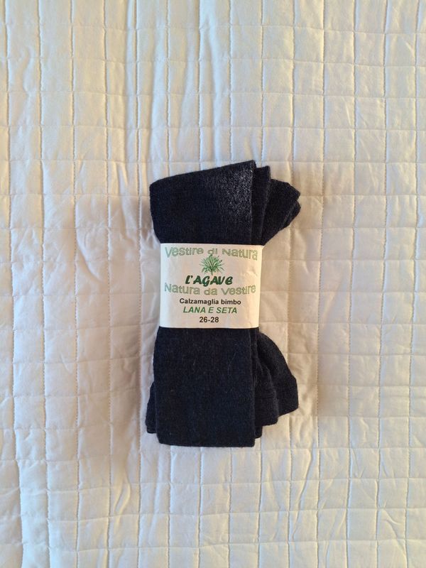 Calzamaglia bimbo/a - Lana e seta - colore blu notte