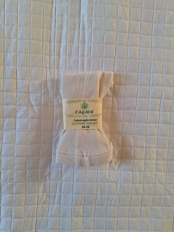Calzamaglia bimbo/a - cotone biologico - colore naturale