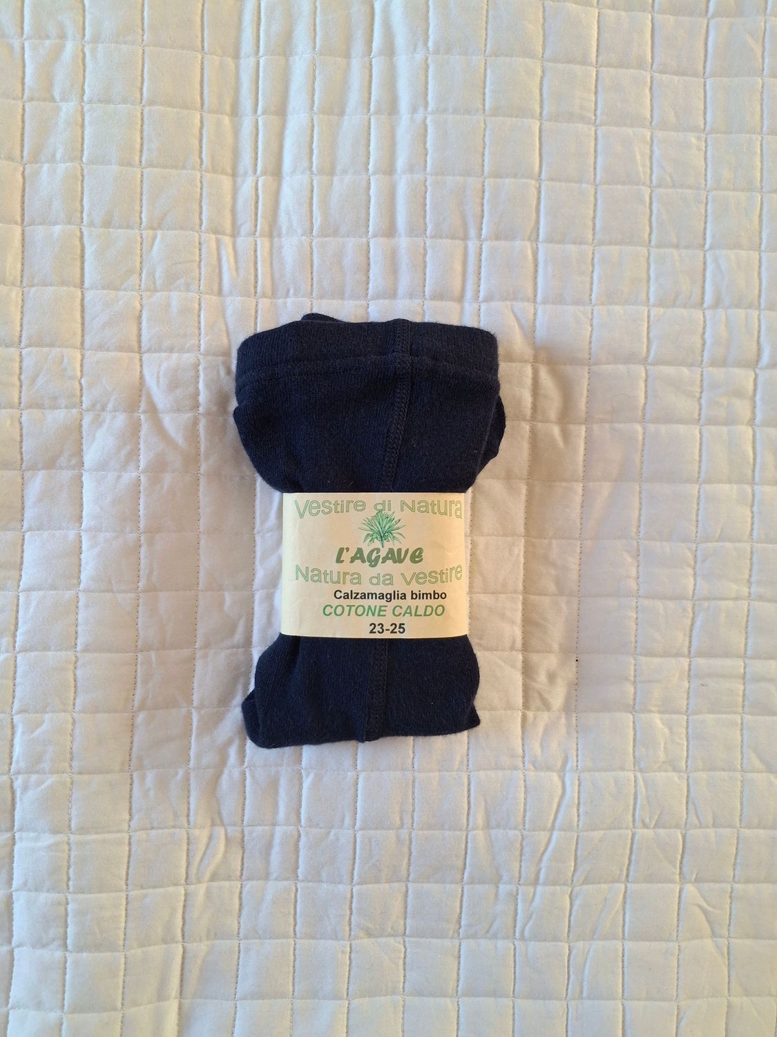 Calzamaglia bimbo/a - cotone biologico - colore blu notte