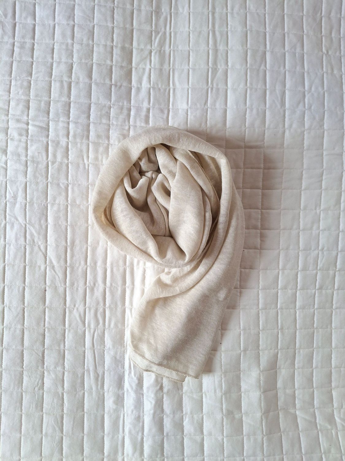 Sciarpa - 100% canapa - misura piccola - color Sabbia - n. 121