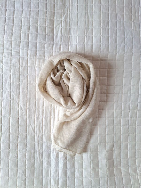 Sciarpa - 100% canapa - misura piccola - color Sabbia - n. 121