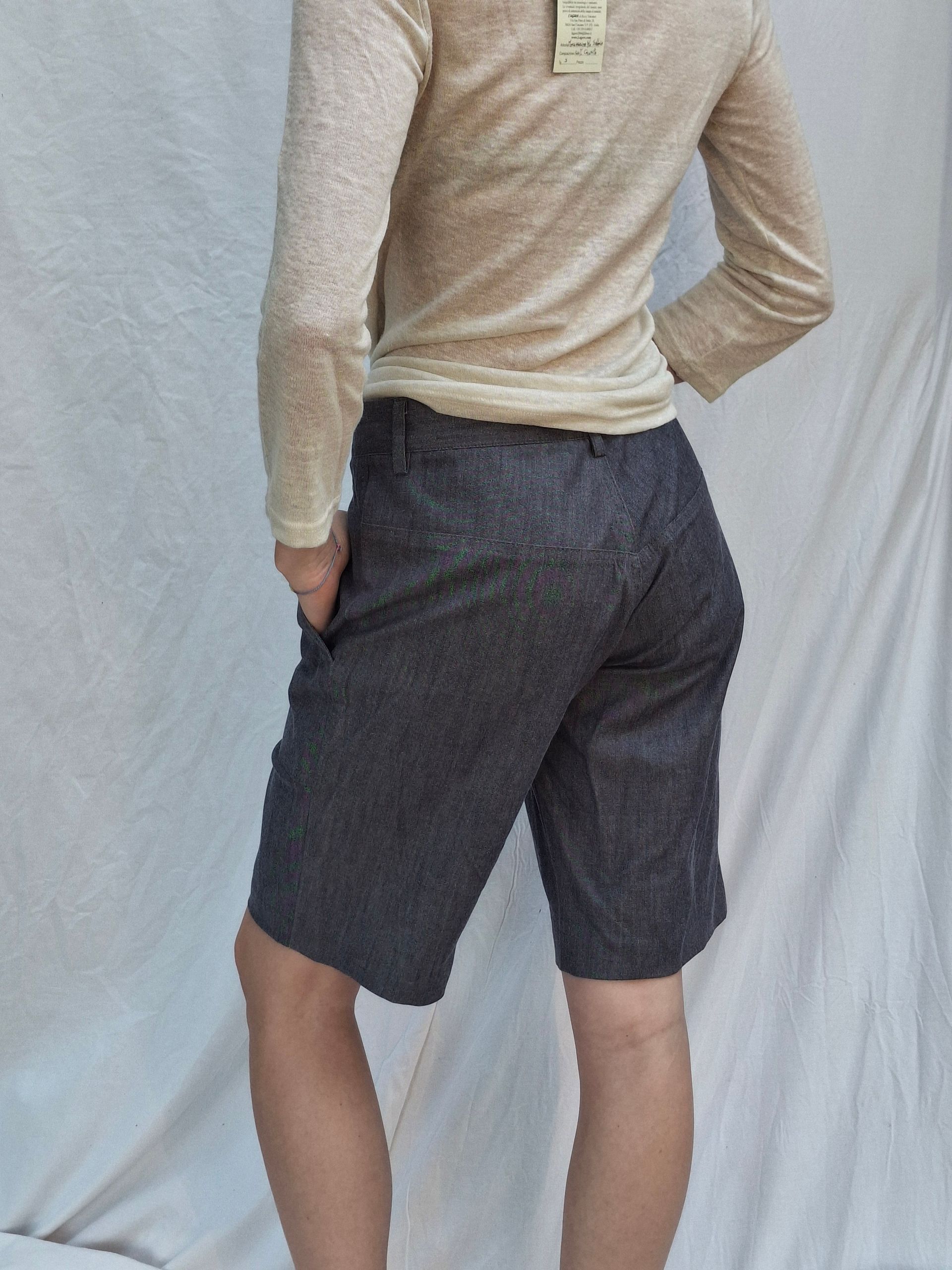 Bermuda donna - 100% cotone bio - colore Jeans