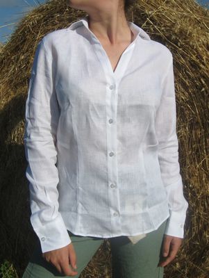 Camicia Camicia "Francia" - bianca - lino