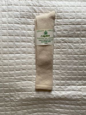 Calza adulto - caldo cotone - colore naturale - lunga (calzettone) Calza adulto - caldo cotone - colore naturale - lunga (calzettone)