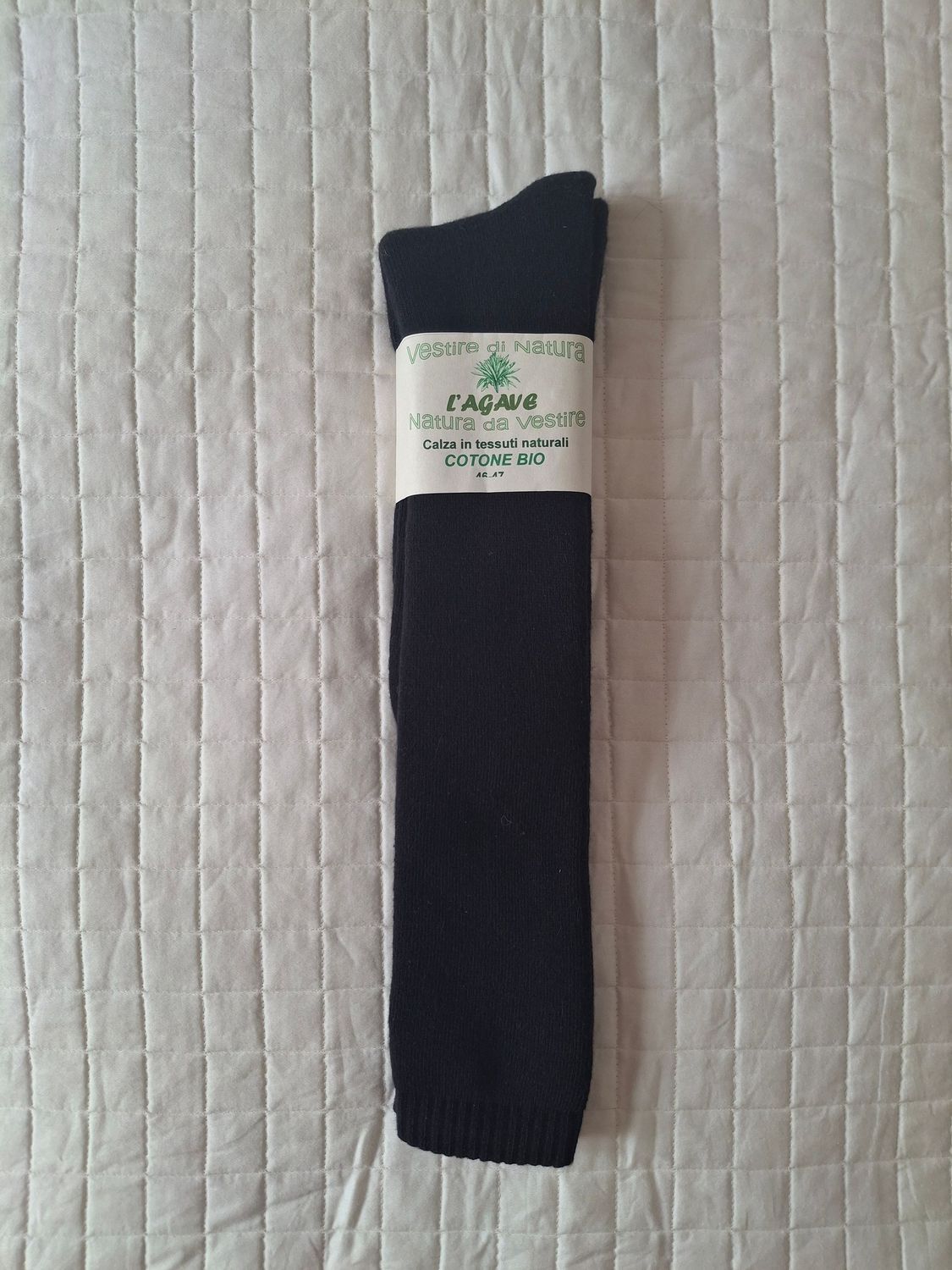 Calza adulto - caldo cotone - colore nero - lunga (calzettone)
