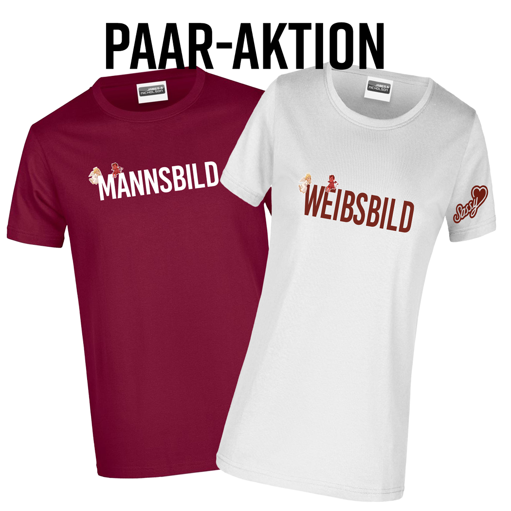 Doppelpack Weibsbild und Mannsbild T-Shirt