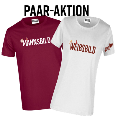 Doppelpack Weibsbild und Mannsbild T-Shirt