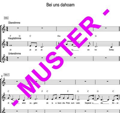 Bei uns dahoam (Die SEER) für Chöre