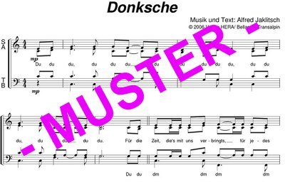 Donksche (Die SEER) für Chöre