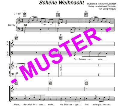 Schene Weihnacht (Die SEER) für Chöre