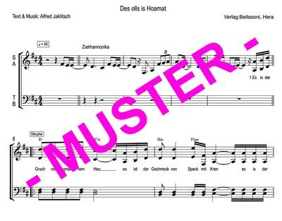 Des olls is Hoamat (Die SEER) für Chöre