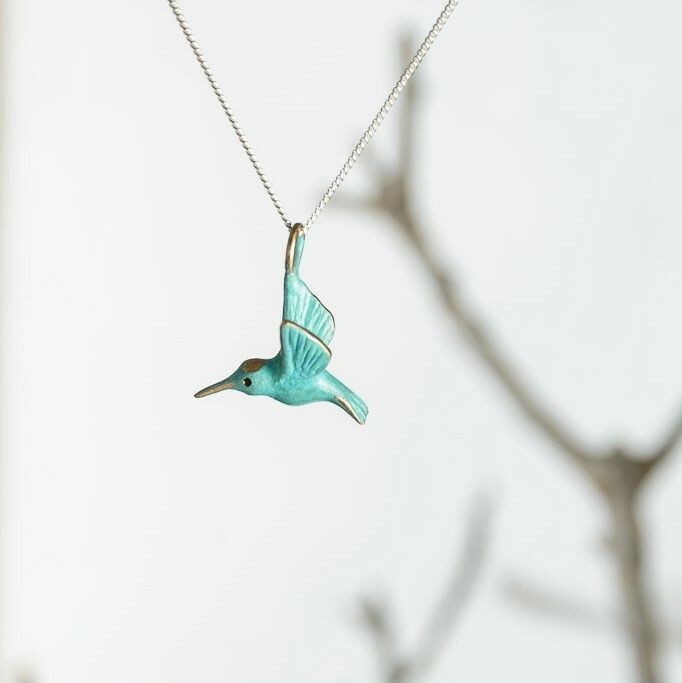 Hummingbird patinated bronze