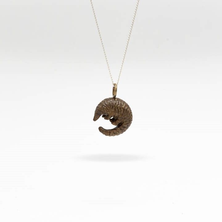 Pangolin patinated bronze