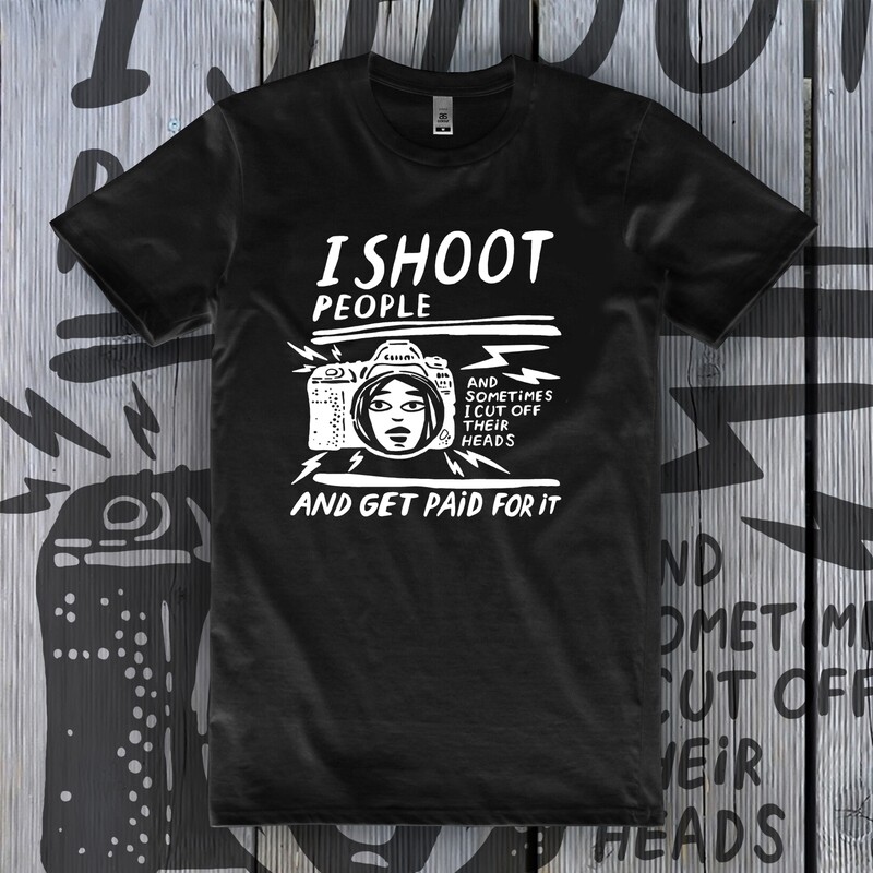 Футболка Футболка "I shoot people" (Футболка для фотографа) черная