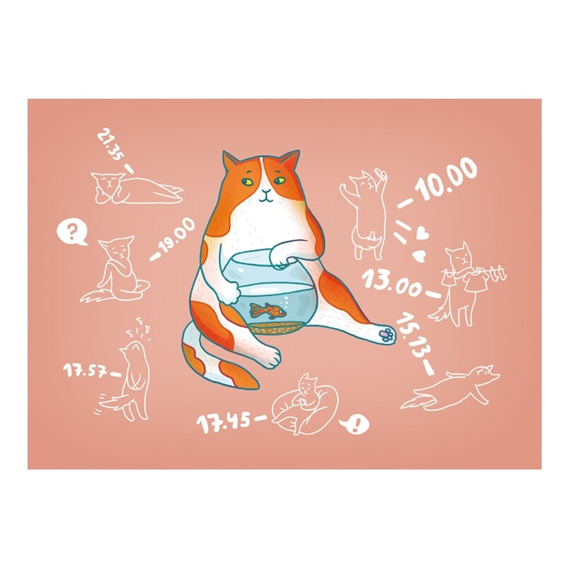 "Very Busy Cat" Postcard