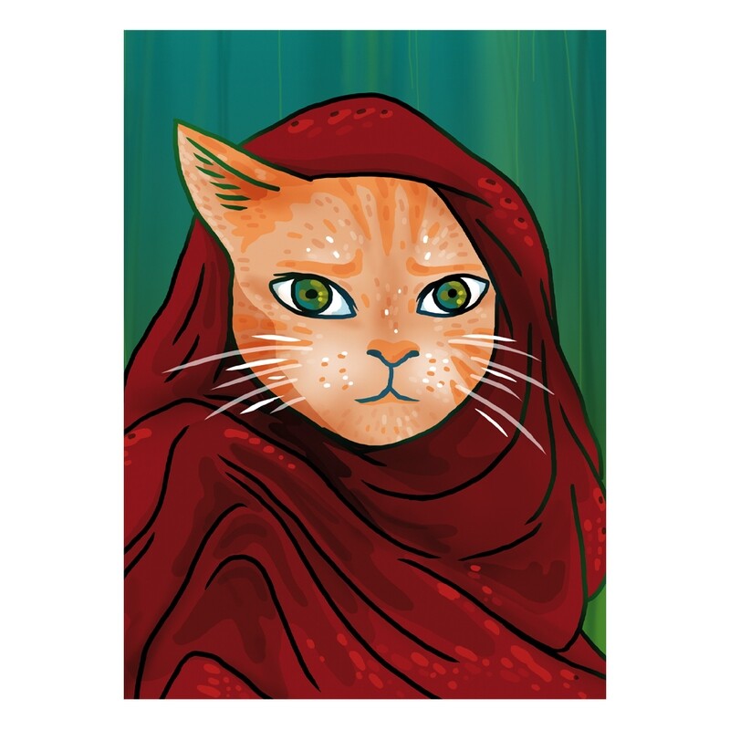 &quot;Cat with the greenest eyes&quot; Postcard