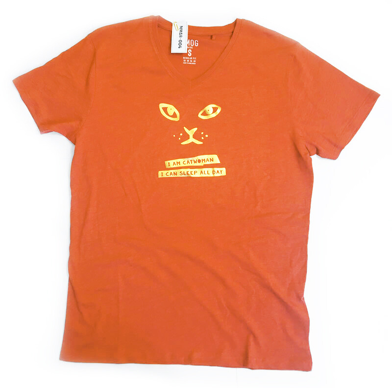 I am catwoman - Orange &amp; glossy gold (S)
