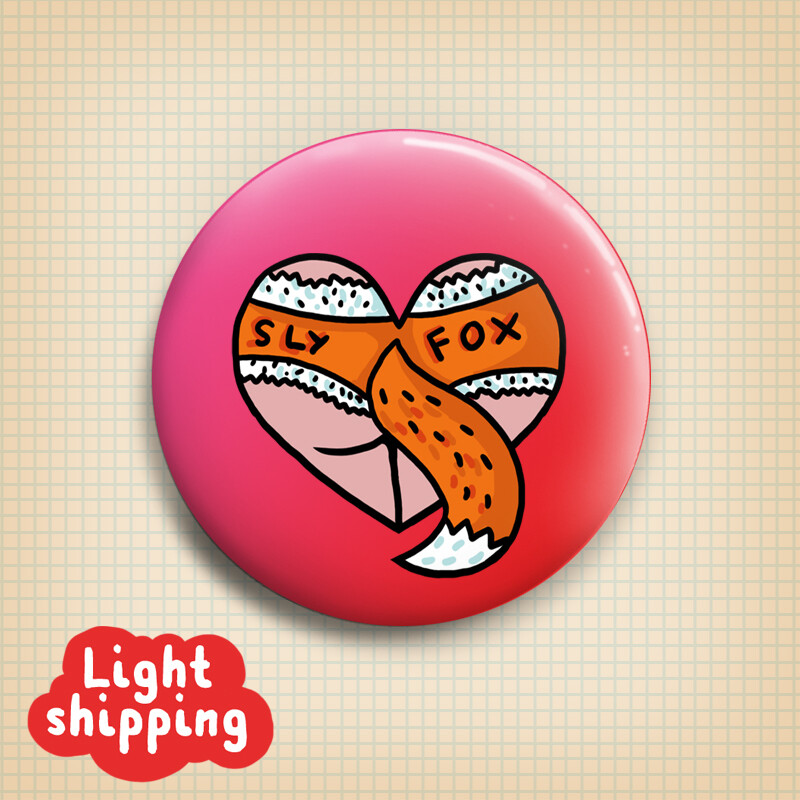"Sly Fox" Button