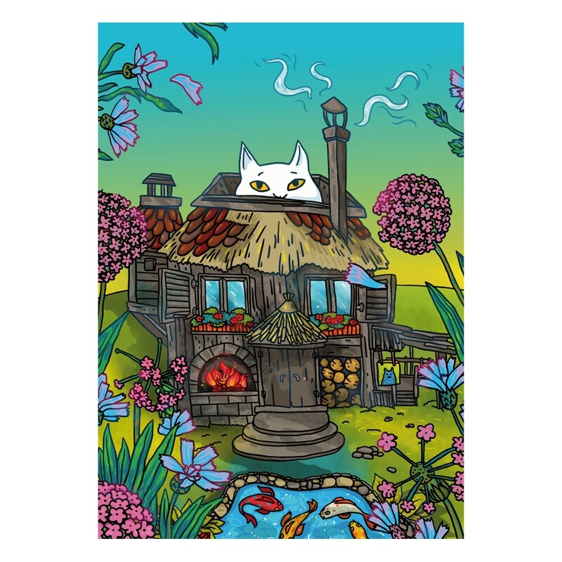 &quot;Cat Housel&quot; Postcard