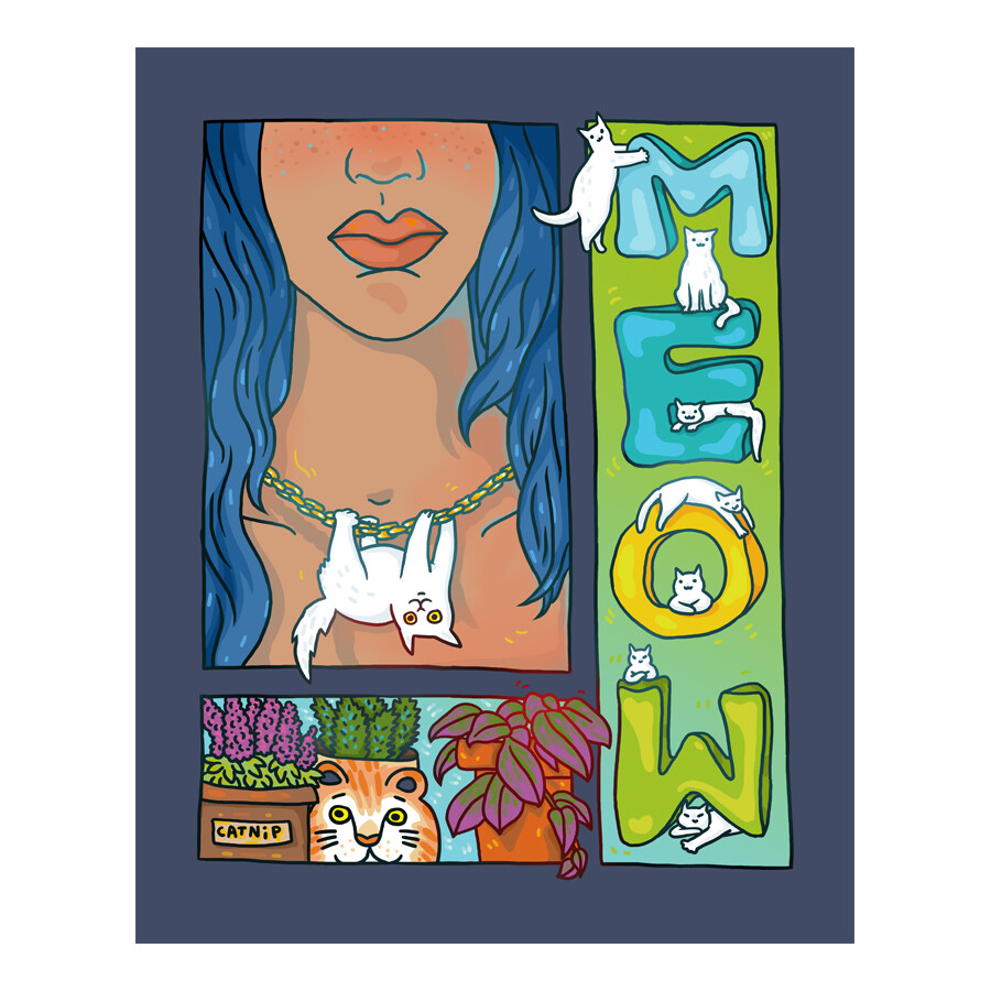 &quot;Meow&quot; Postcard
