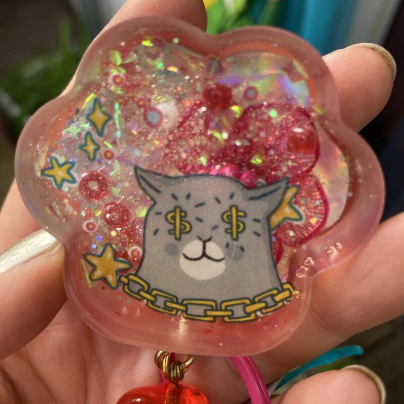 Epoxy Cat Paw Keychain