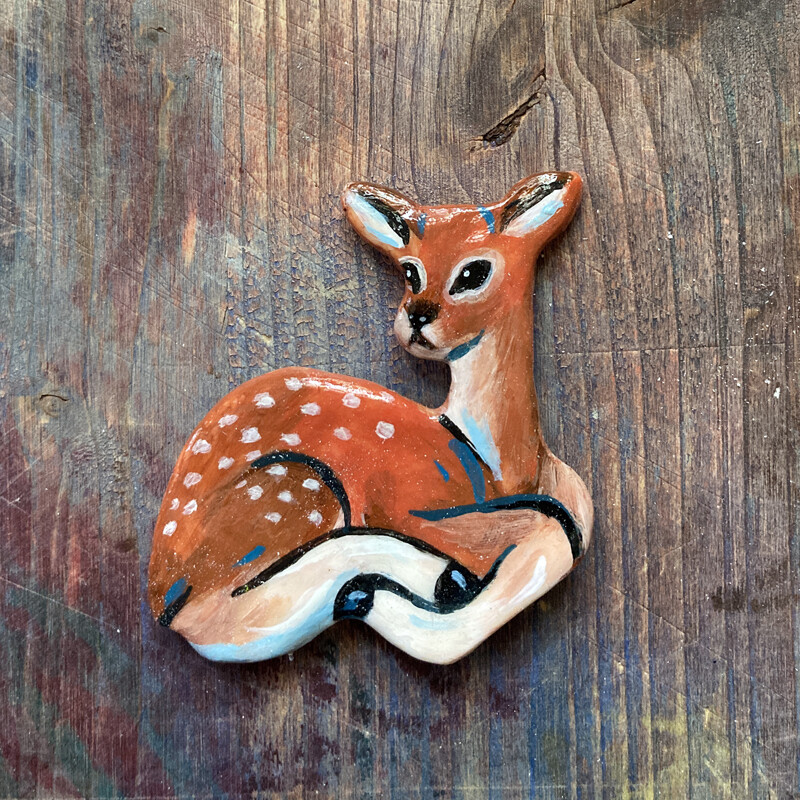 Baby Deer Brooch