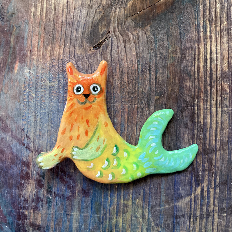 Purrmaid Brooch