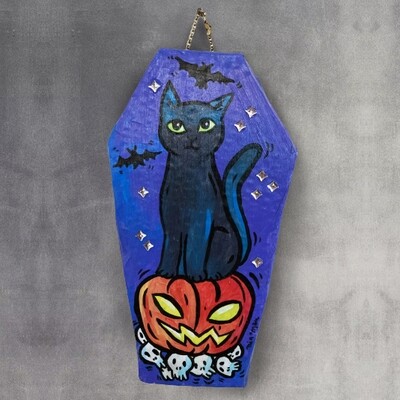 Halloween Cat 3d  Painting