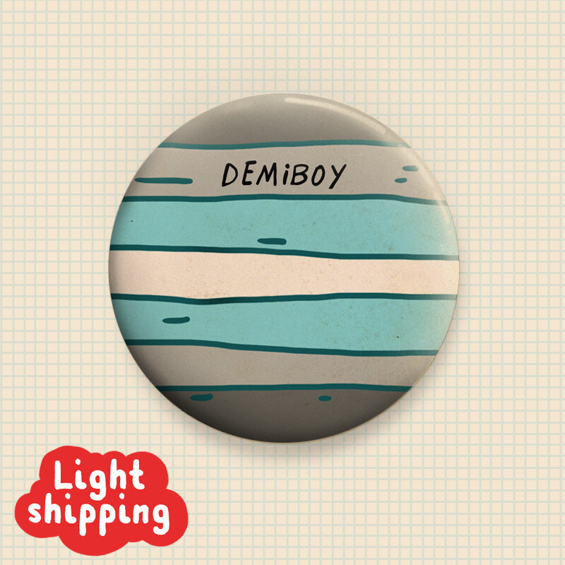 "Demiboy" Button