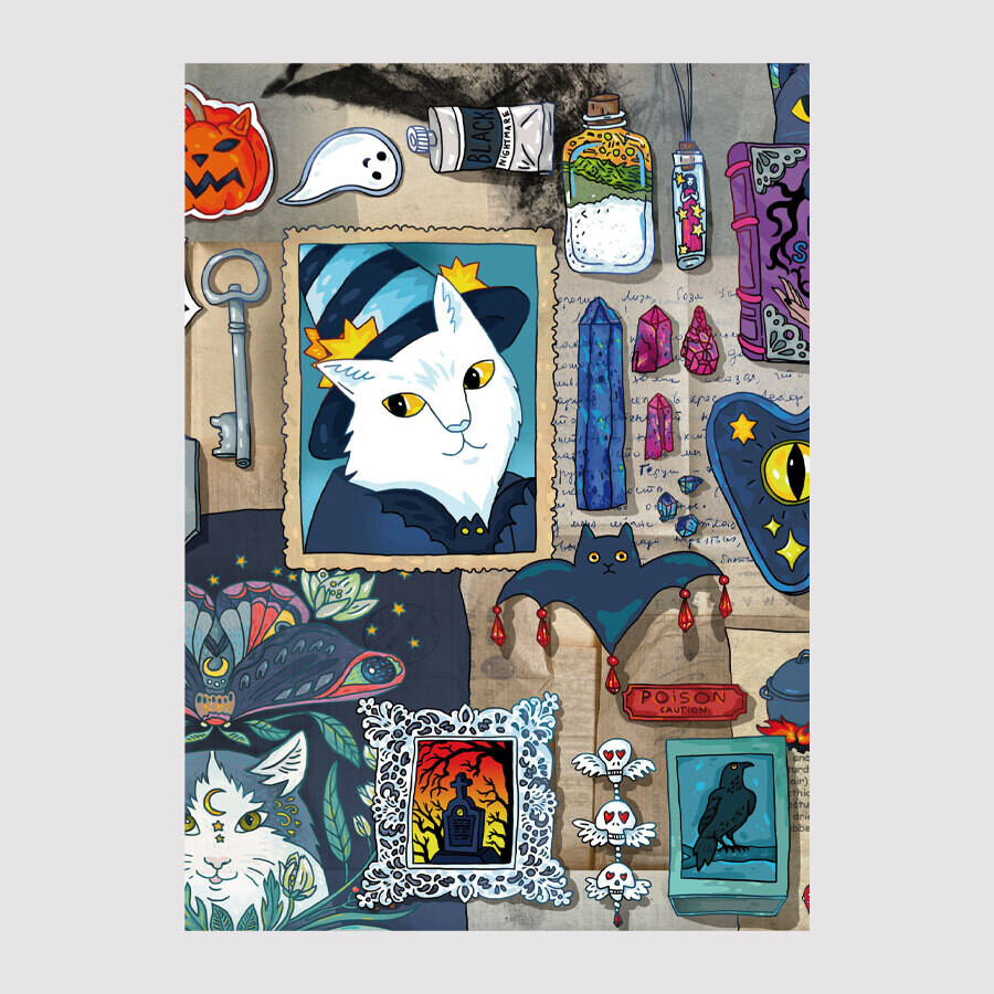 &quot;Halloween Cat&quot; Postcard