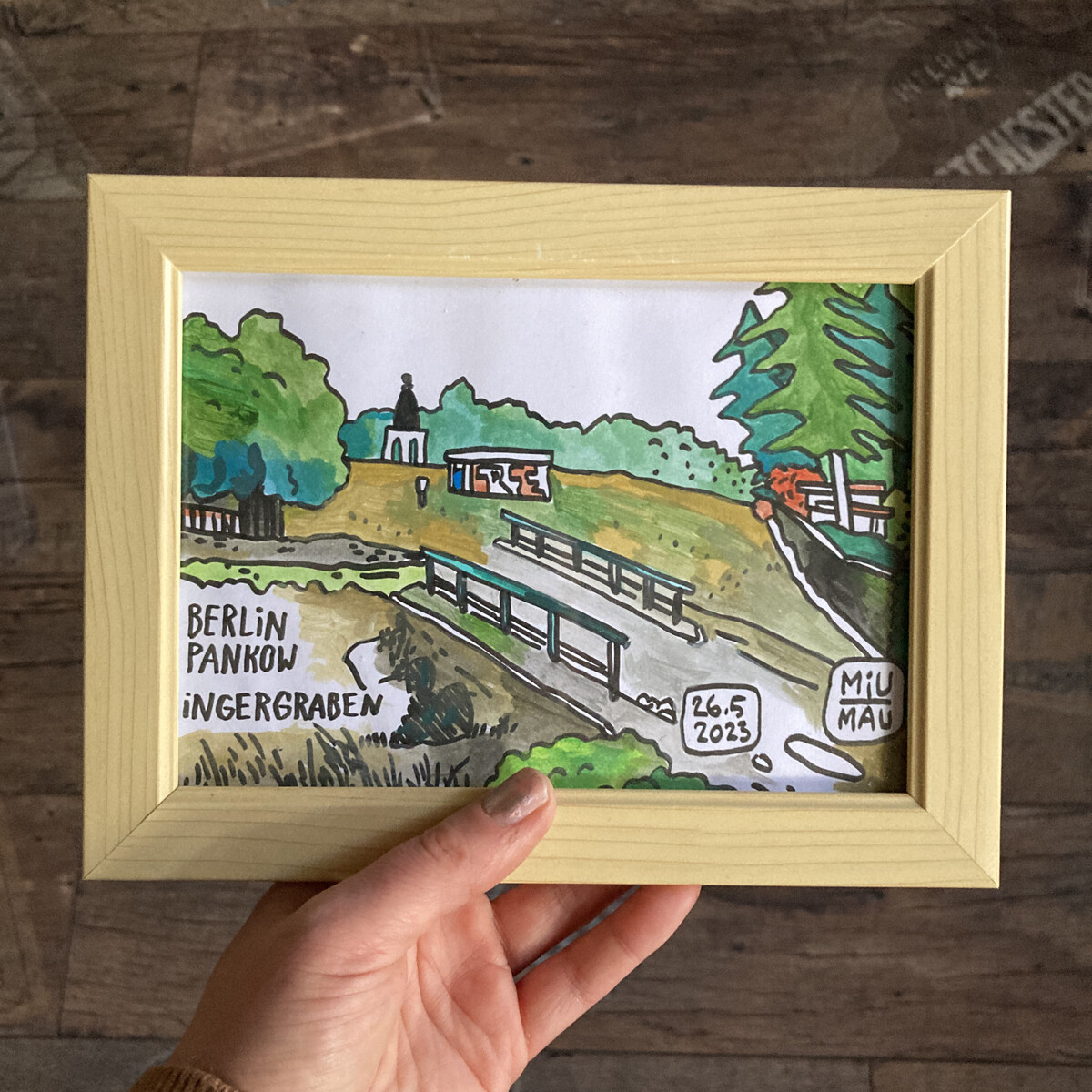 Original drawing &quot;Berlin Pankow Zingegraben&quot;